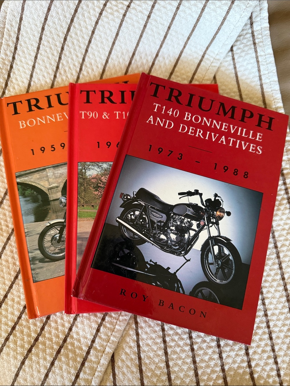 Triumph Motorcycle Hardcover lot by Roy Bacon